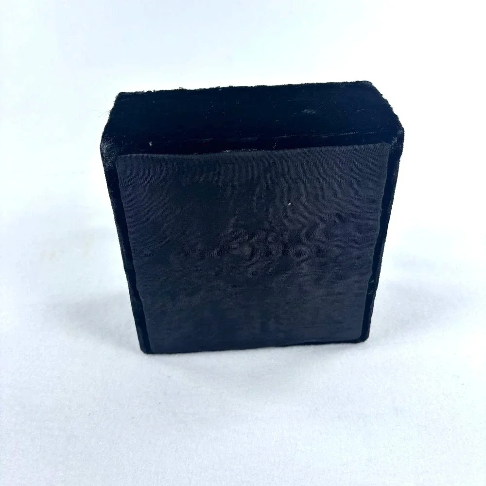Decorative Velvet Beaded Gift Box Black Vintage Square Soft Luxury‎ Christmas